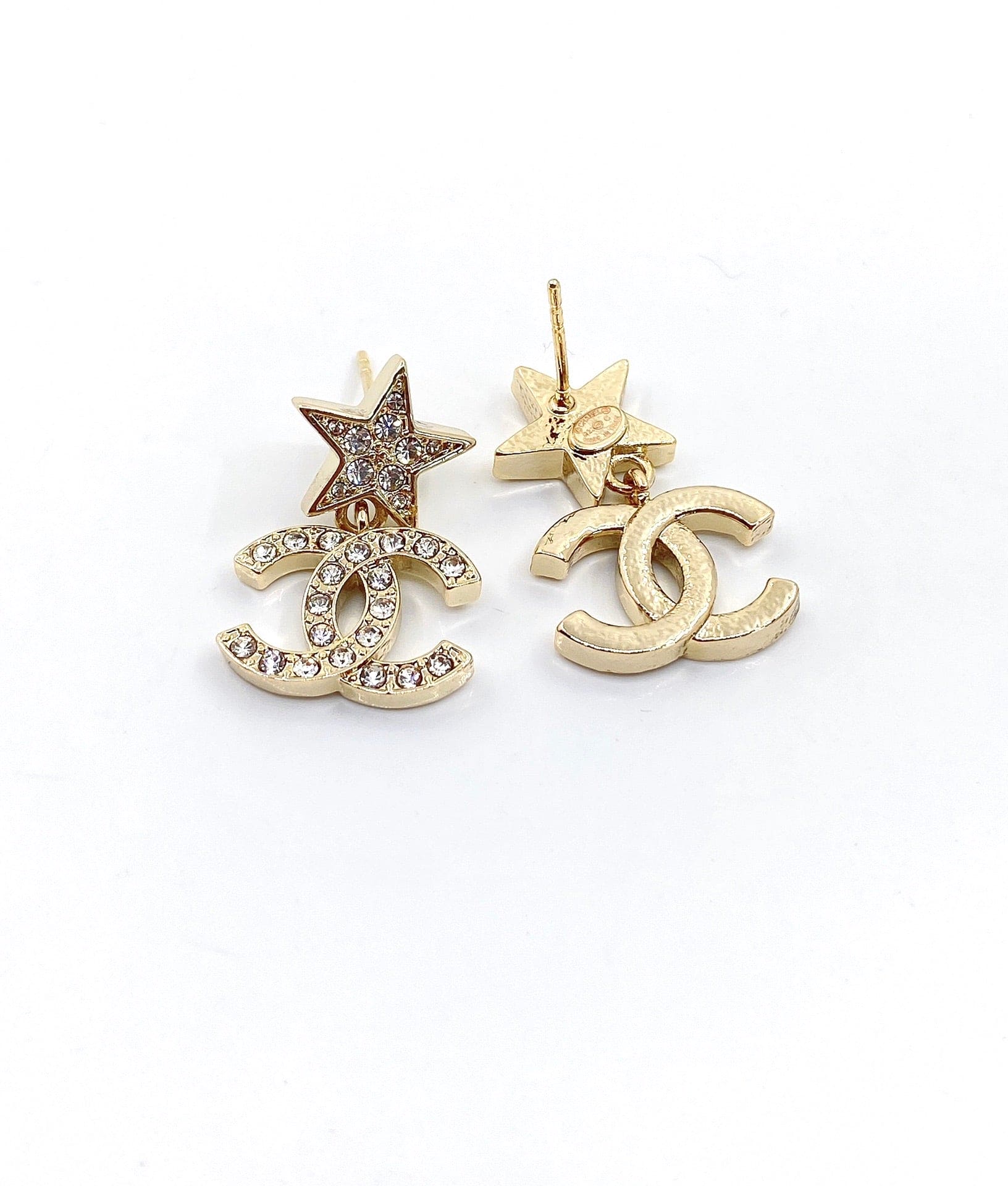18K  Chanel Star Diamond Earrings
