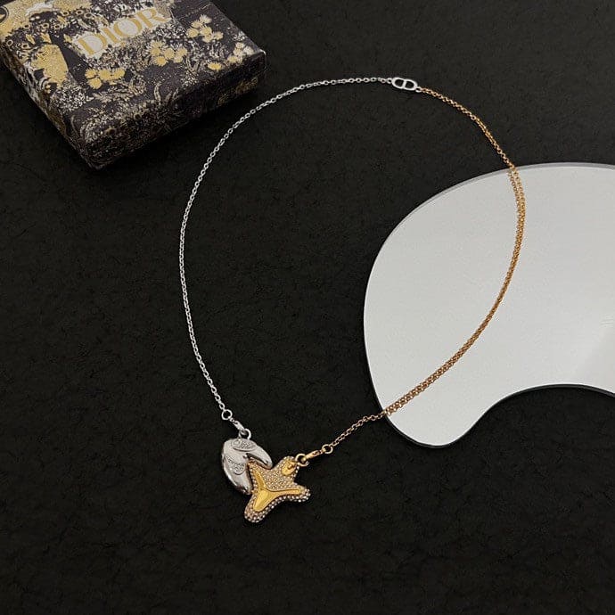 18K Dior Homme x Kenny Scharf Crystal Pendant Necklace