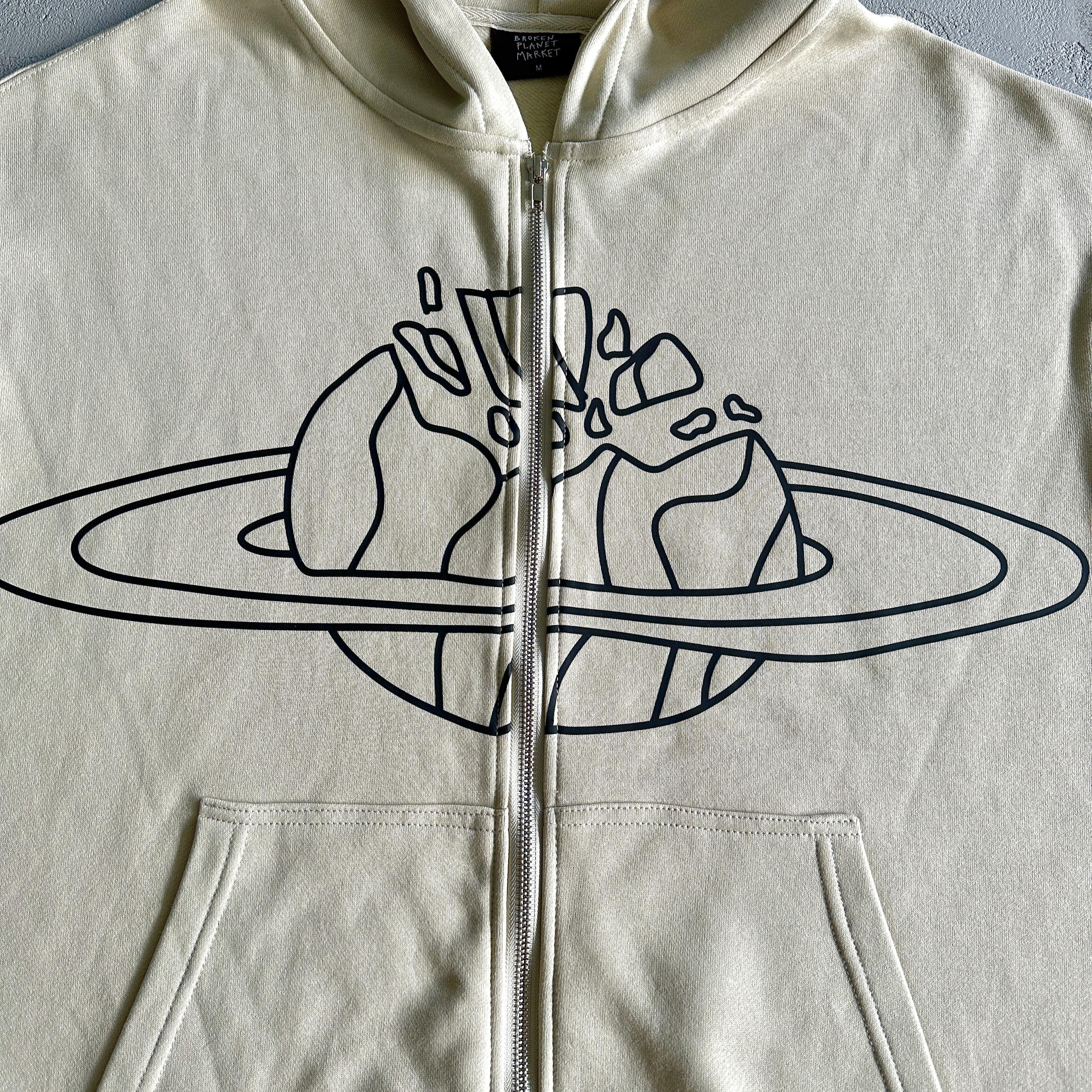Broken P Planet Zip Up Hoodie