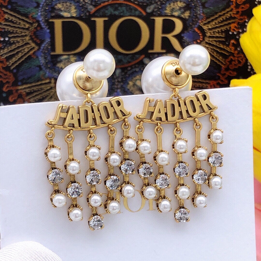 18K Dior J'Adior Pearl Earrings