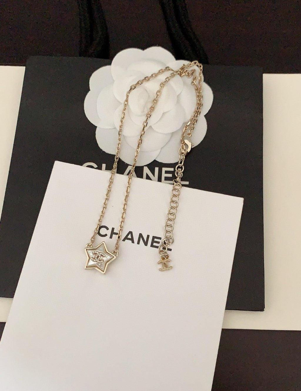 18K  Chanel Star Pearl Necklace