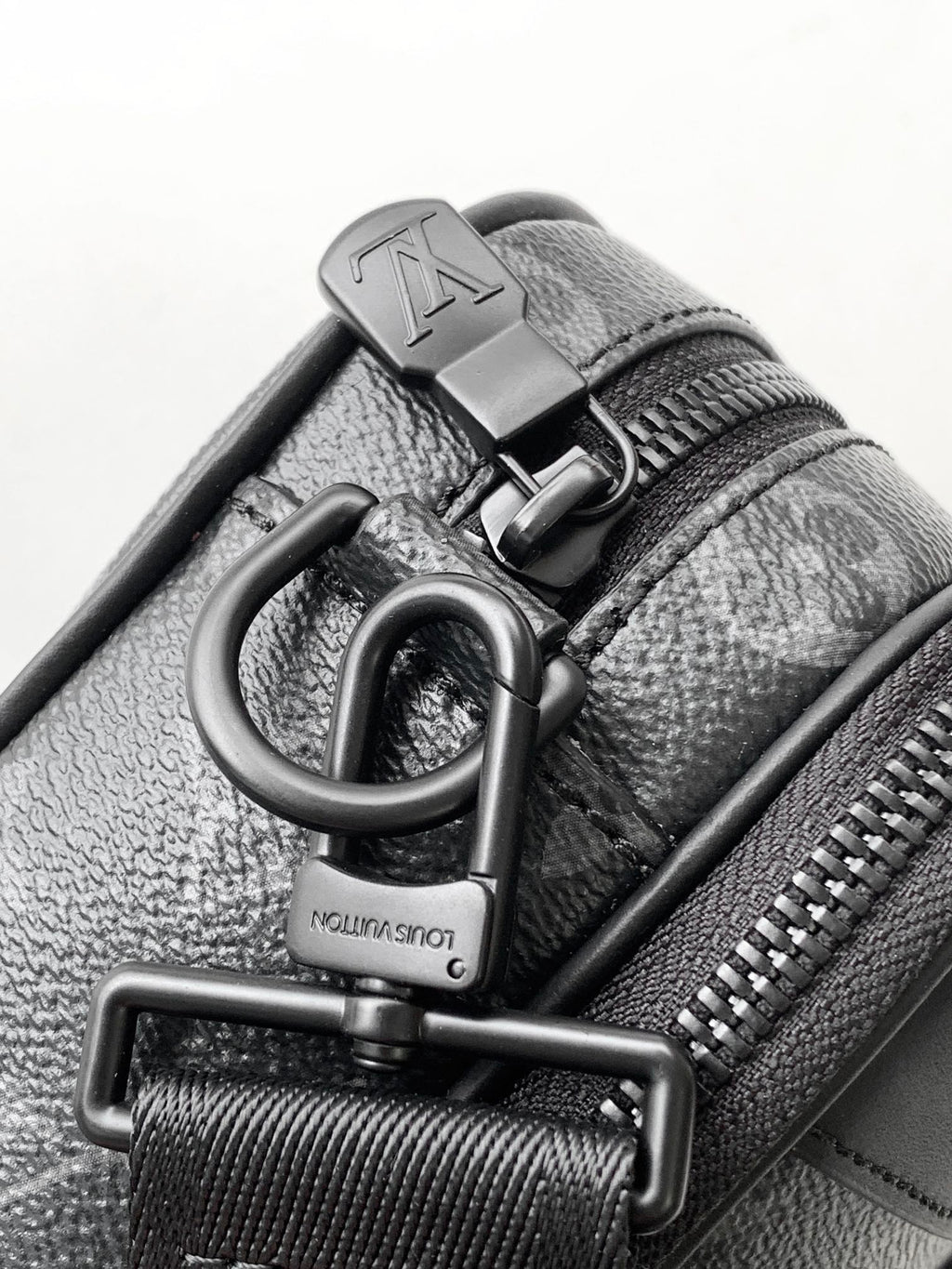 LOUIS VUITTON NANO ALPHA BAG 24 IN BLACK MONOGRAM ECLIPSE CANVAS AND COWHIDE
