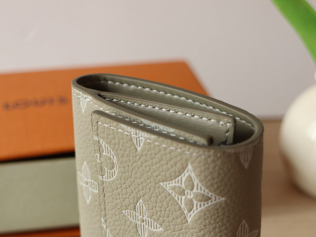 LOUIS VUITTON IRIS WALLET IN KHAKI BROWN EMBOSSED CALFSKIN