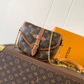 LOUIS VUITTON LV 25S DUO BB BAG 19 IN BROWN MONOGRAM COATED CANVAS AND CALFSKIN